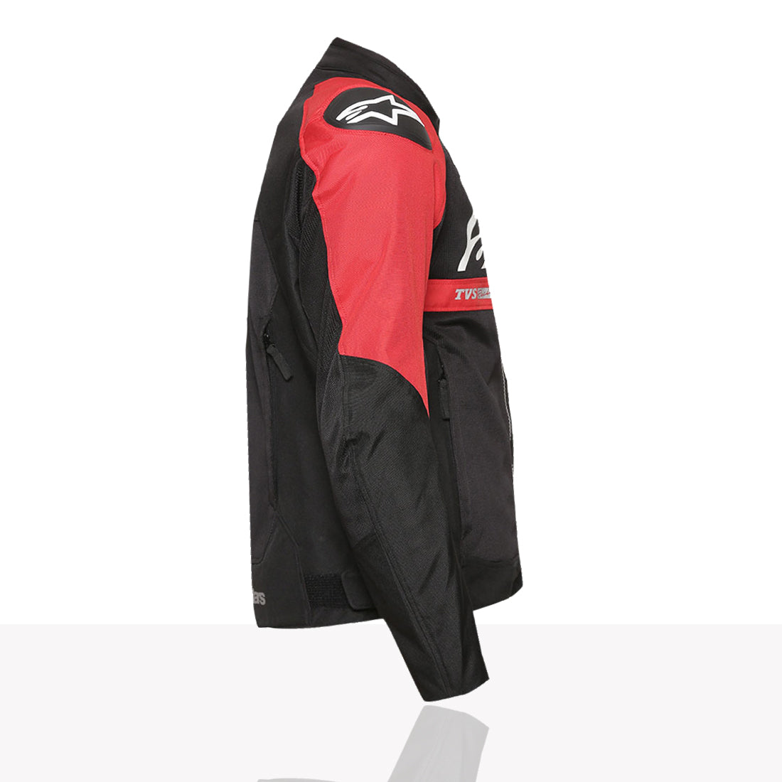 TVS Racing x Alpinestars Riding Jacket with CE Level 2 Nucleon Plasma Armor, 600D Abrasion Resistant Shell, Breathable Mesh Panels, Reflective Visibility, Pre Curved Sleeves Motorcycle Protective Gear
